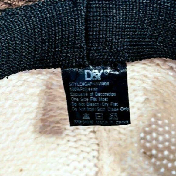 D&Y Panama Hat Hand Block Crafted Tan/Brown with Band Accent 100% Polyester - Picture 5 of 5